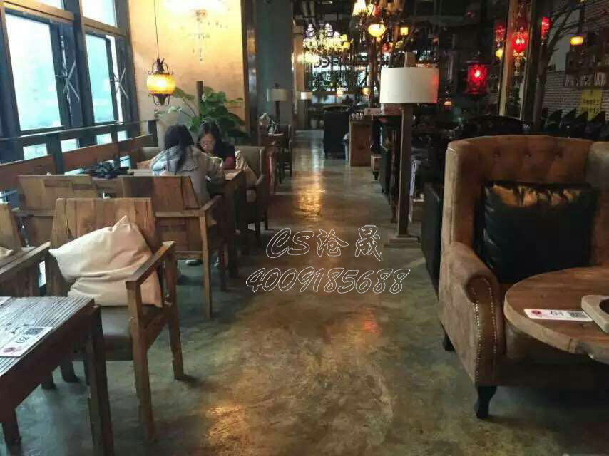 咖啡廳復古地坪漆 咖啡廳復古地坪漆